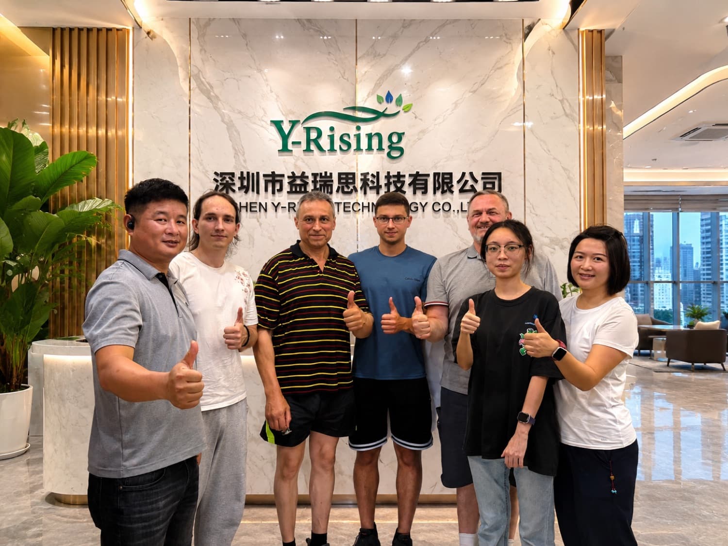 International customers visiting the Y-Rising Shenzhen team
