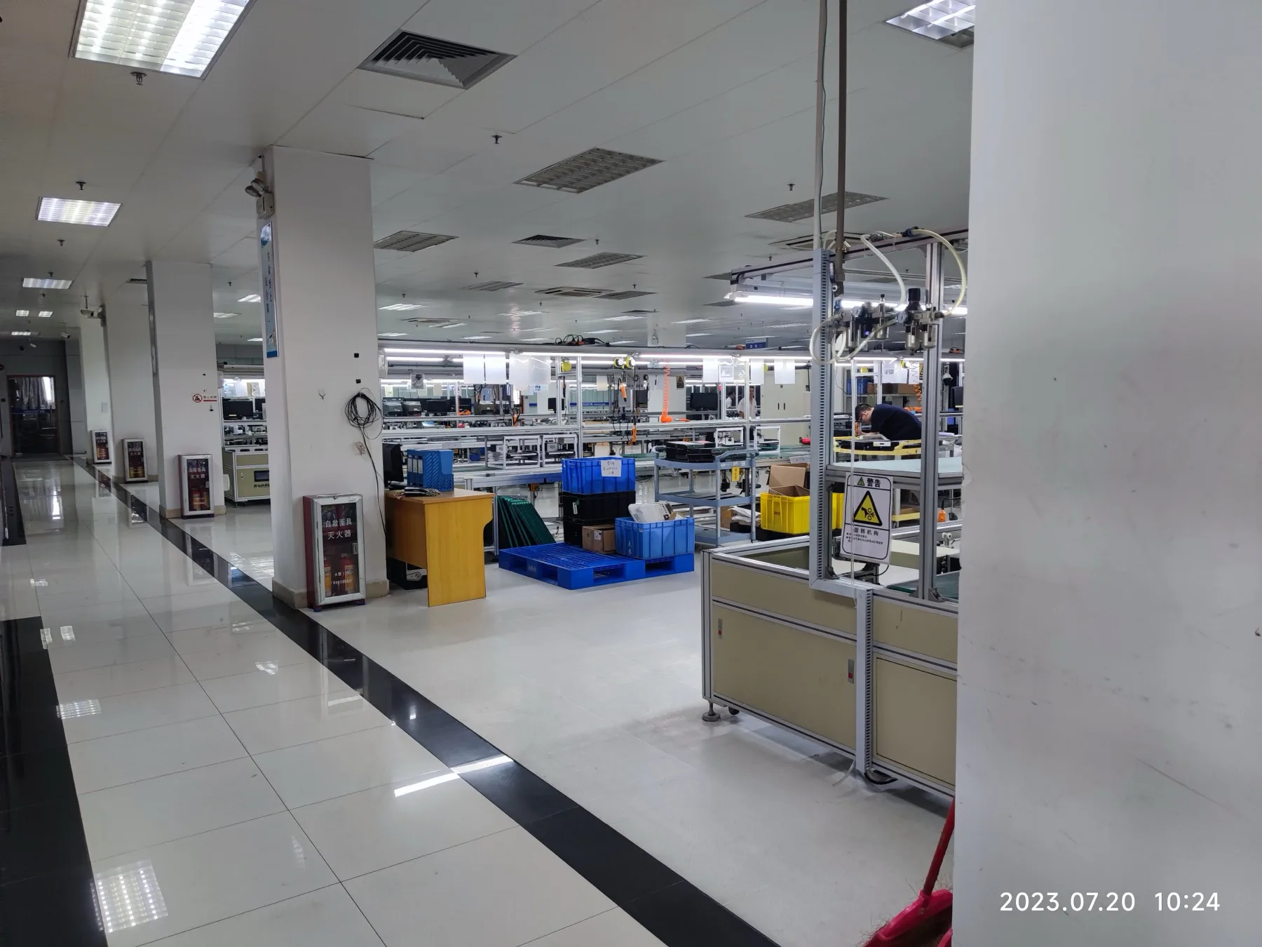 Wide view of the Y-Rising wellness equipment production floor